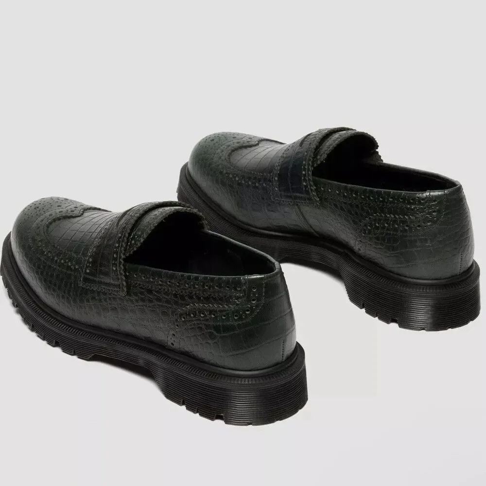 Dr Martens Penton Brogue Croc Embossed Loafers